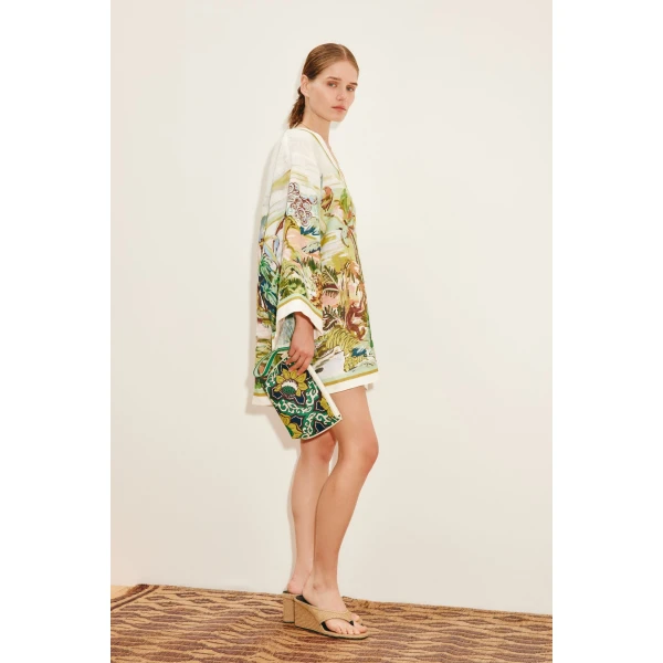 Alemais Jungle Boogie Mini Dress  Sustainable Dresses with Alemais print - Coveti Australian Designer