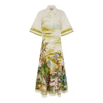 Alemais Jungle Boogie Shirtdress  Sustainable Dresses with Alemais print - Coveti Australian Designer