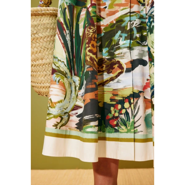 Alemais Jungle Boogie Shirtdress  Sustainable Dresses with Alemais print - Coveti Australian Designer