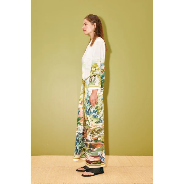Alemais Jungle Boogie Silk Midi Dress  Sustainable Dresses with Alemais print - Coveti Australian Designer