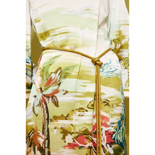 Alemais Jungle Boogie Silk Midi Dress  Sustainable Dresses with Alemais print - Coveti Australian Designer