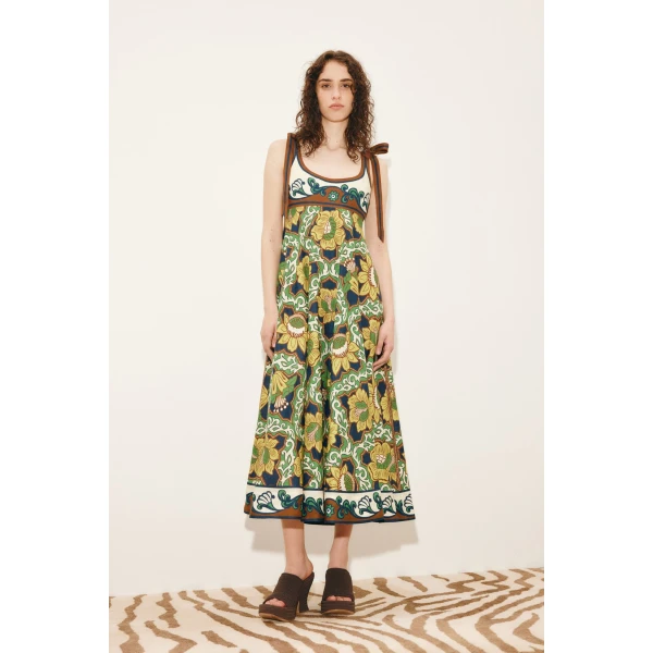 Alemais Liana Ballet Sundress  Sustainable Dresses with Alemais print - Coveti Australian Designer
