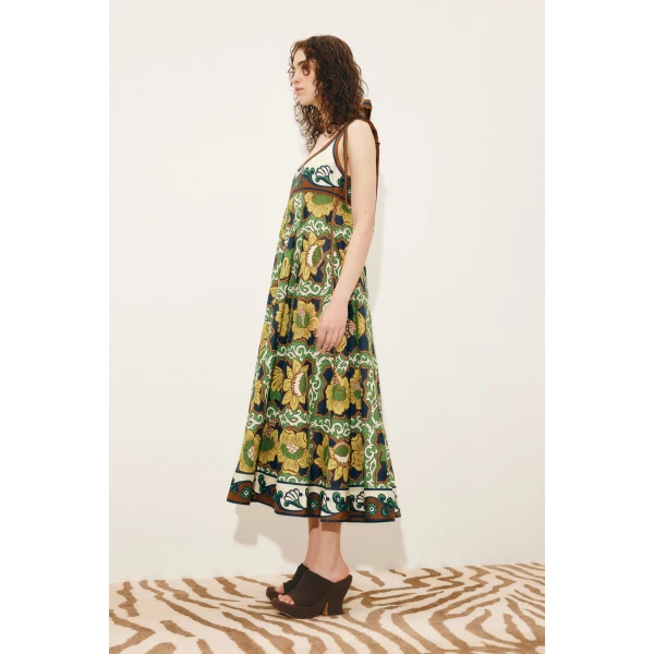 Alemais Liana Ballet Sundress  Sustainable Dresses with Alemais print - Coveti Australian Designer