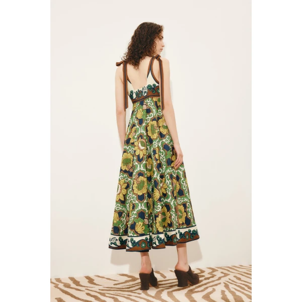 Alemais Liana Ballet Sundress  Sustainable Dresses with Alemais print - Coveti Australian Designer