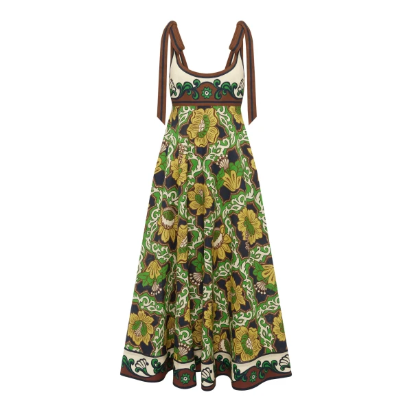 Alemais Liana Ballet Sundress  Sustainable Dresses with Alemais print - Coveti Australian Designer