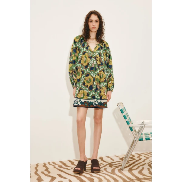 Alemais Liana Mini Dress  Sustainable Dresses with Alemais print - Coveti Australian Designer