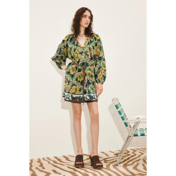 Alemais Liana Mini Dress  Sustainable Dresses with Alemais print - Coveti Australian Designer