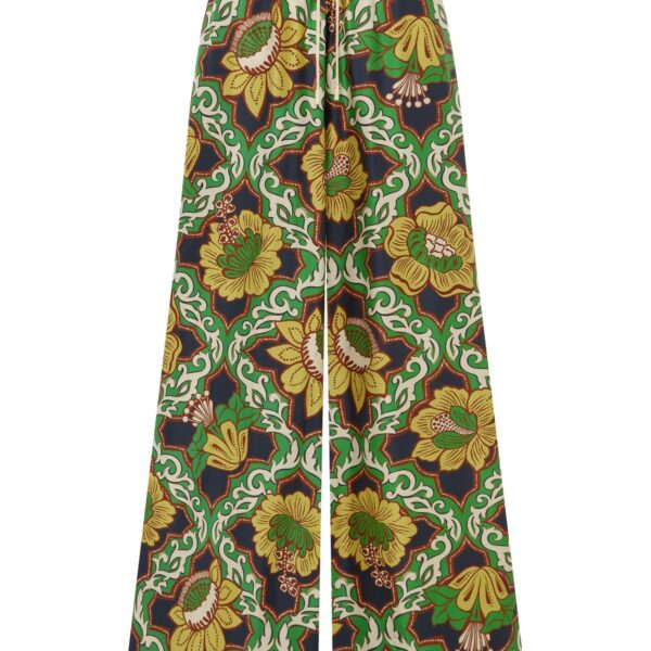Alemais Liana Silk Palazzo Pant  Sustainable Pants with Alemais print - Coveti Australian Designer