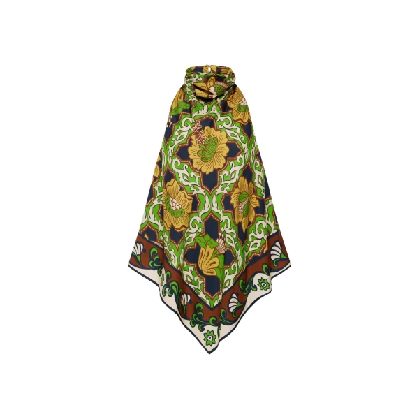 Alemais Liana Silk Top  Sustainable Tops with Alemais print - Coveti Australian Designer