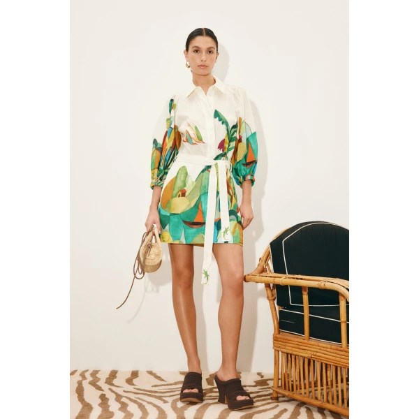 Alemais Mokshini Mini Dress  Sustainable Dresses with Alemais print - Coveti Australian Designer