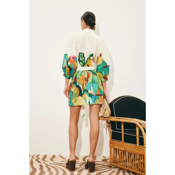 Alemais Mokshini Mini Dress  Sustainable Dresses with Alemais print - Coveti Australian Designer