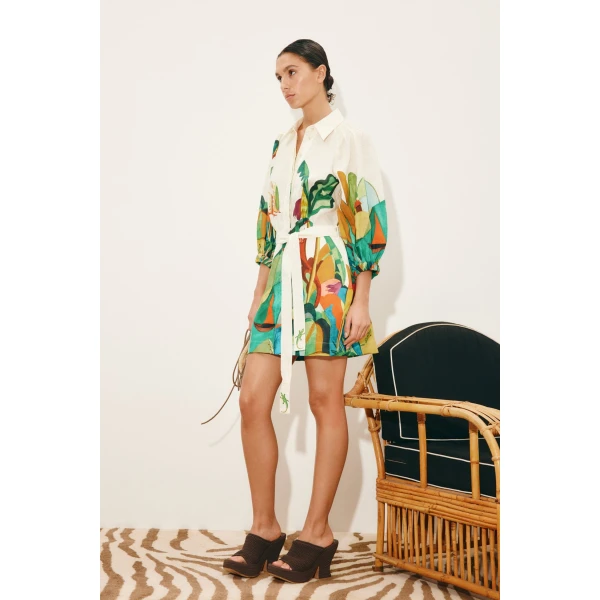 Alemais Mokshini Mini Dress  Sustainable Dresses with Alemais print - Coveti Australian Designer