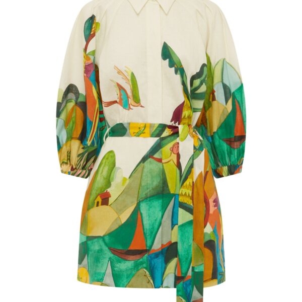 Alemais Mokshini Mini Dress  Sustainable Dresses with Alemais print - Coveti Australian Designer