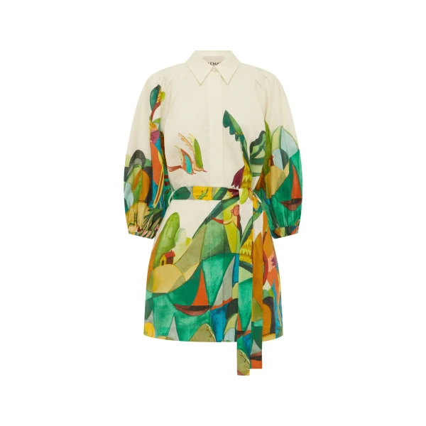 Alemais Mokshini Mini Dress  Sustainable Dresses with Alemais print - Coveti Australian Designer