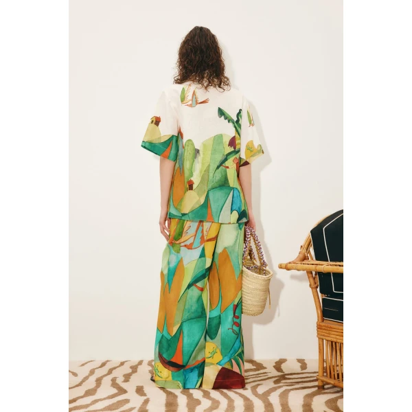Alemais Mokshini Pant  Sustainable Pants with Alemais print - Coveti Australian Designer