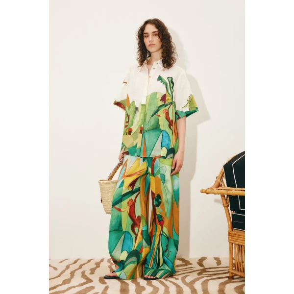Alemais Mokshini Pant  Sustainable Pants with Alemais print - Coveti Australian Designer