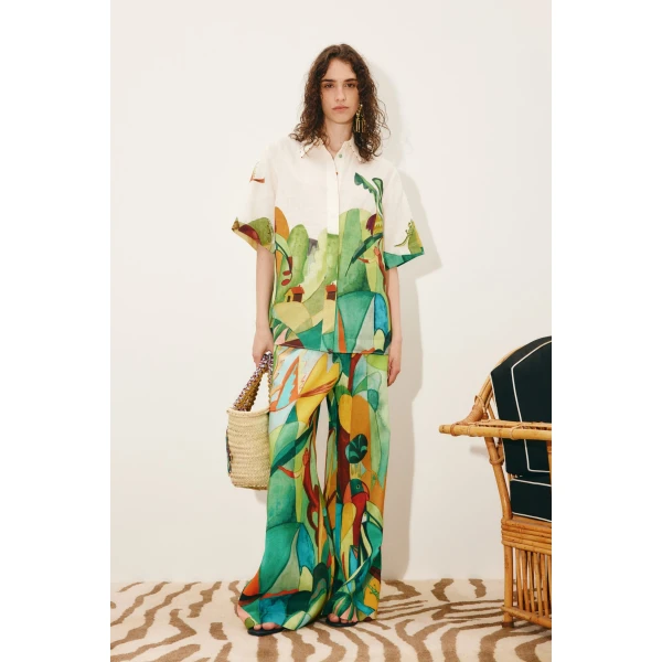 Alemais Mokshini Shirt  Sustainable Tops with Alemais print - Coveti Australian Designer