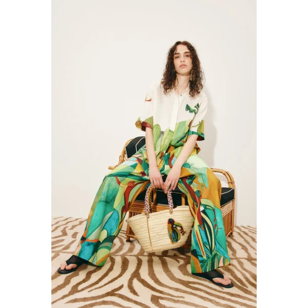 Alemais Mokshini Shirt  Sustainable Tops with Alemais print - Coveti Australian Designer