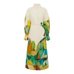 Alemais Mokshini Shirtdress  Sustainable Dresses with Alemais print - Coveti Australian Designer