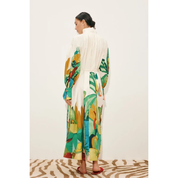 Alemais Mokshini Shirtdress  Sustainable Dresses with Alemais print - Coveti Australian Designer