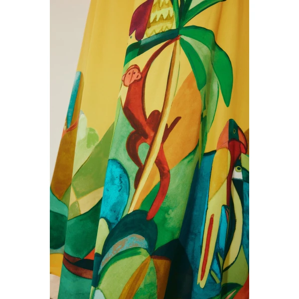 Alemais Mokshini Silk Cut Out Midi Dress  Sustainable Dresses with Alemais print - Coveti Australian Designer