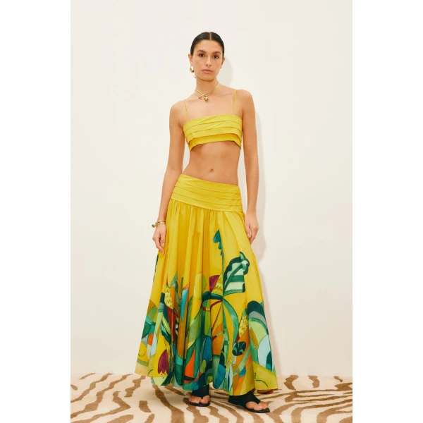 Alemais Mokshini Skirt  Sustainable Skirts with Alemais print - Coveti Australian Designer
