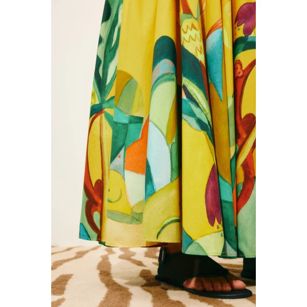 Alemais Mokshini Skirt  Sustainable Skirts with Alemais print - Coveti Australian Designer