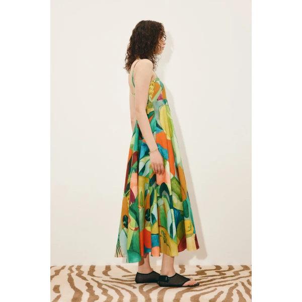 Alemais Mokshini Sundress  Sustainable Dresses with Alemais print - Coveti Australian Designer