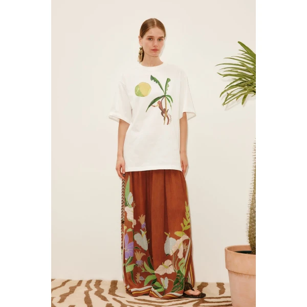 Alemais Mokshini Tee  Sustainable Tops with Alemais print - Coveti Australian Designer