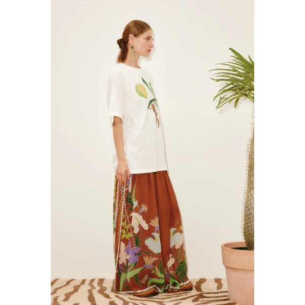 Alemais Mokshini Tee  Sustainable Tops with Alemais print - Coveti Australian Designer