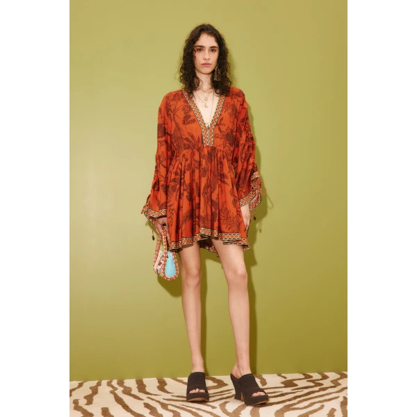 Alemais Monkey Dance Mini Dress  Sustainable Dresses with Alemais print - Coveti Australian Designer