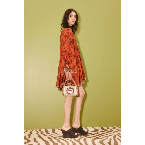 Alemais Monkey Dance Mini Dress  Sustainable Dresses with Alemais print - Coveti Australian Designer