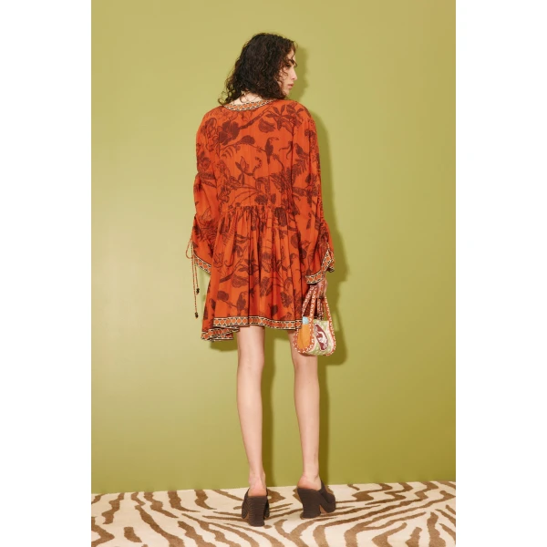 Alemais Monkey Dance Mini Dress  Sustainable Dresses with Alemais print - Coveti Australian Designer