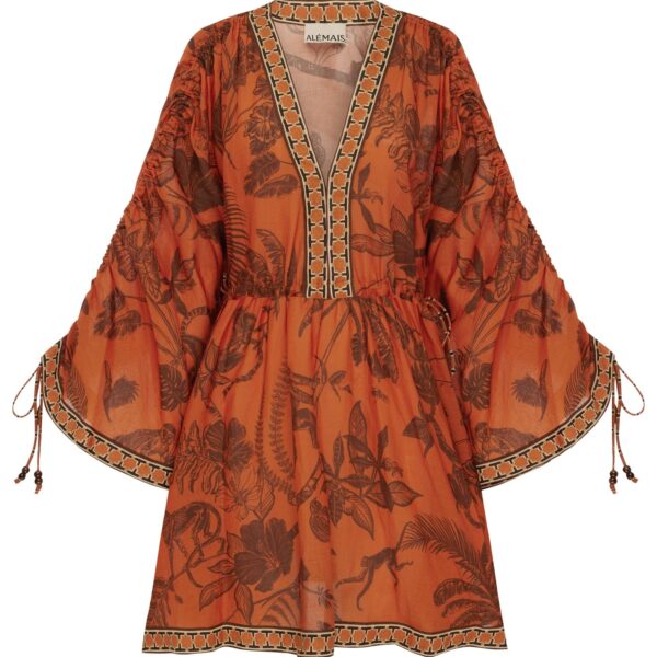 Alemais Monkey Dance Mini Dress  Sustainable Dresses with Alemais print - Coveti Australian Designer
