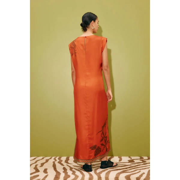 Alemais Monkey Dance Silk Midi Dress  Sustainable Dresses with Alemais print - Coveti Australian Designer