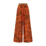 Alemais Monkey Dance Silk Palazzo Pant  Sustainable Pants with Alemais print - Coveti Australian Designer
