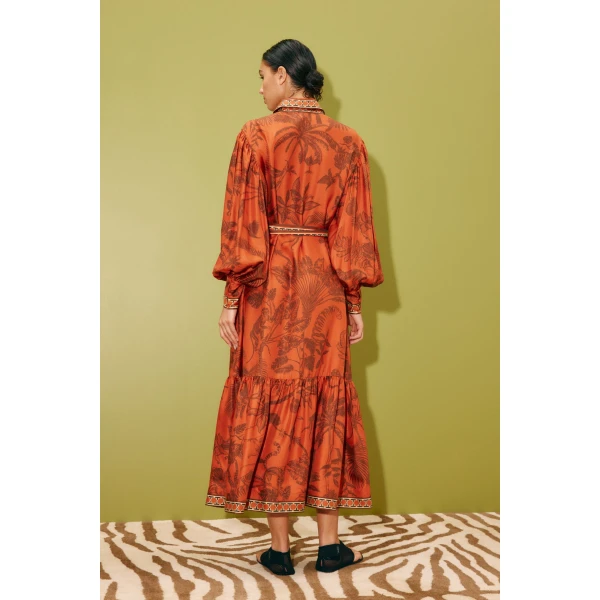 Alemais Monkey Dance Silk Shirtdress  Sustainable Dresses with Alemais print - Coveti Australian Designer