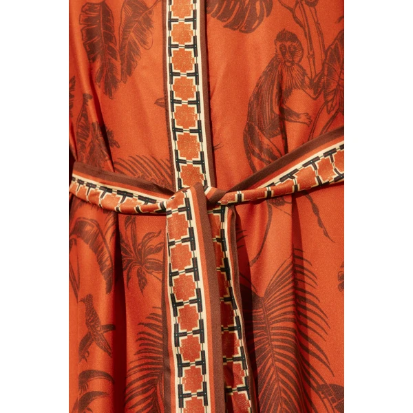 Alemais Monkey Dance Silk Shirtdress  Sustainable Dresses with Alemais print - Coveti Australian Designer