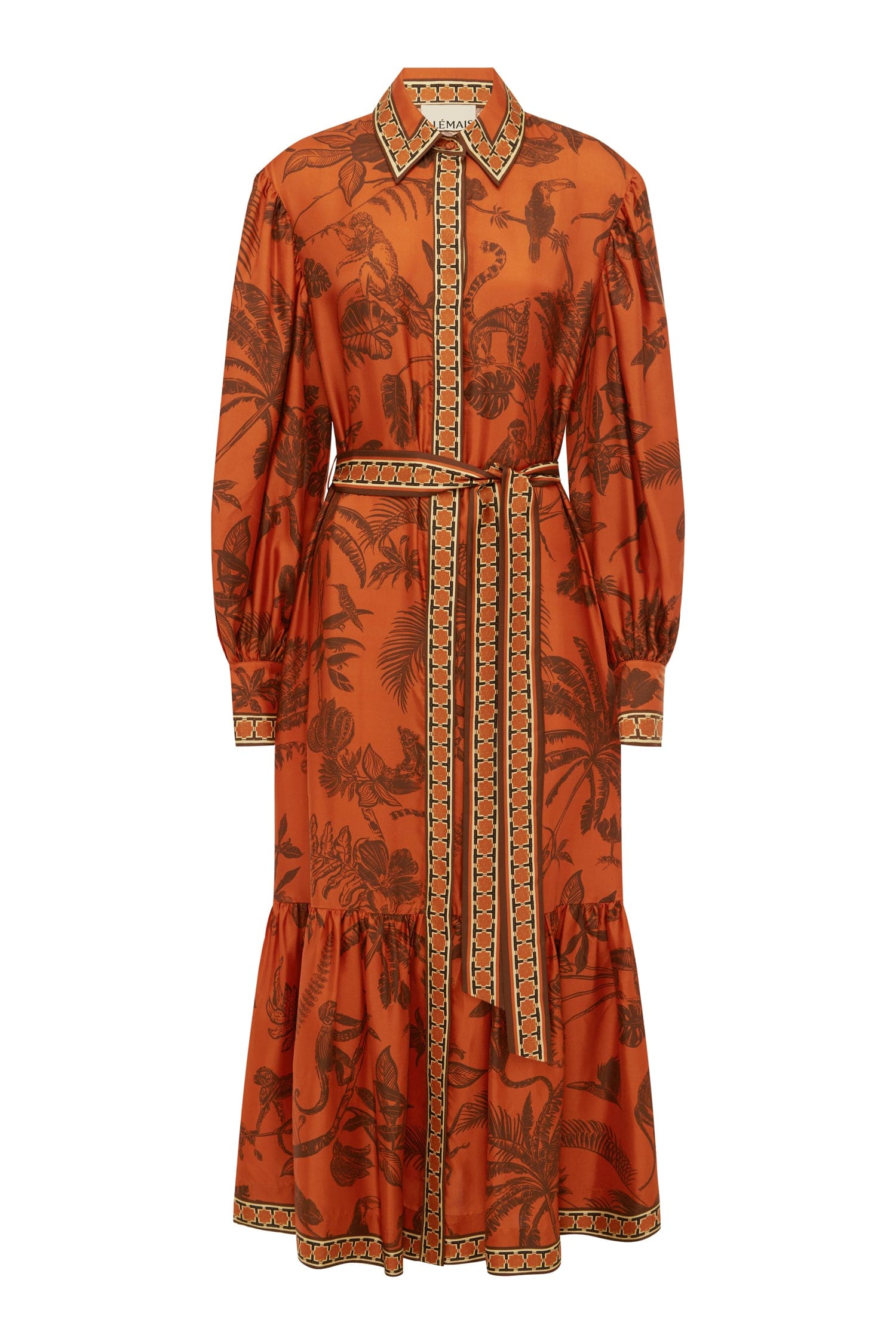 Alemais Monkey Dance Silk Shirtdress Dress
