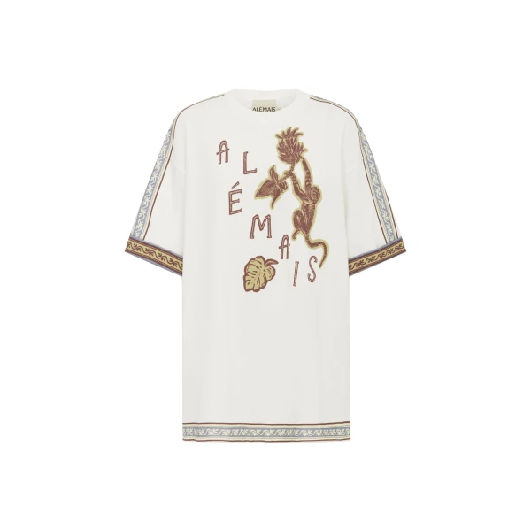 Alemais Monkey Dance Tee  Sustainable Tops with Alemais print - Coveti Australian Designer