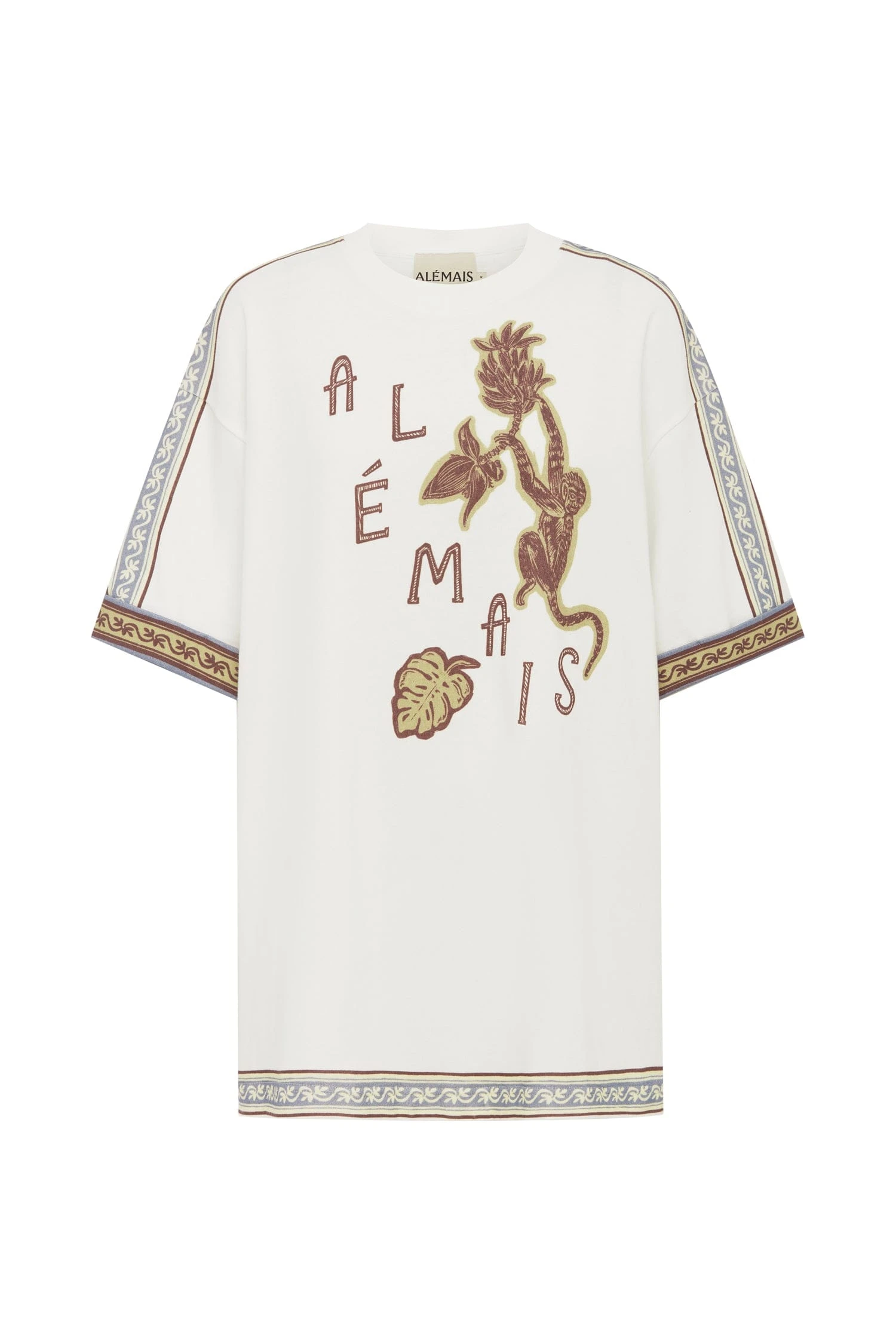 Monkey Dance Tee by Alemais - Tops Alemais Monkey Dance Tee Sustainable Tops with Alemais print - Coveti Australian Designer