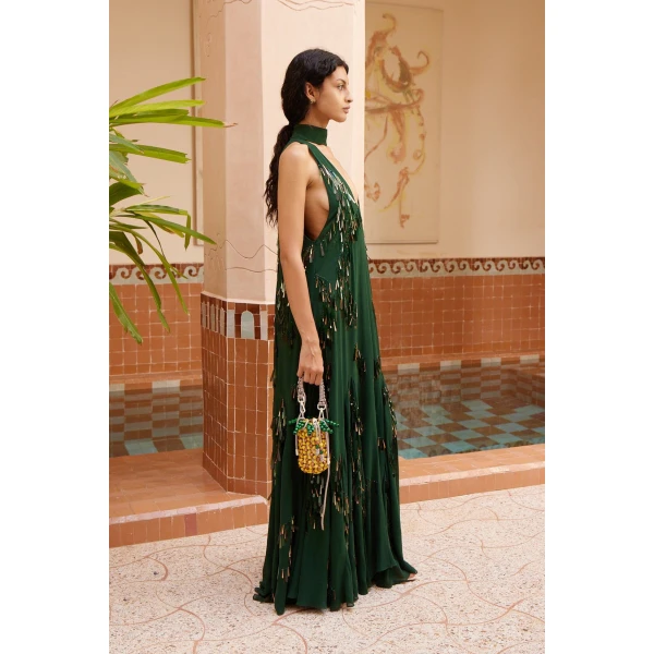 Alemais Ophira Sequin Gown  Sustainable Dresses with Alemais print - Coveti Australian Designer