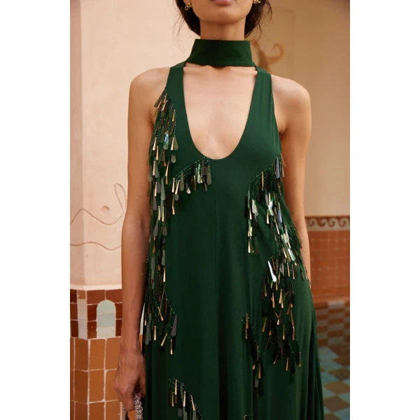 Alemais Ophira Sequin Gown  Sustainable Dresses with Alemais print - Coveti Australian Designer