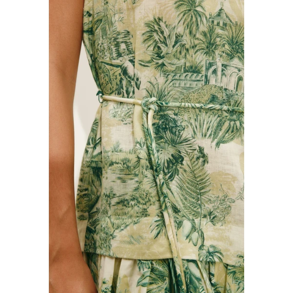 Alemais Sara Midi Dress  Sustainable Dresses with Alemais print - Coveti Australian Designer