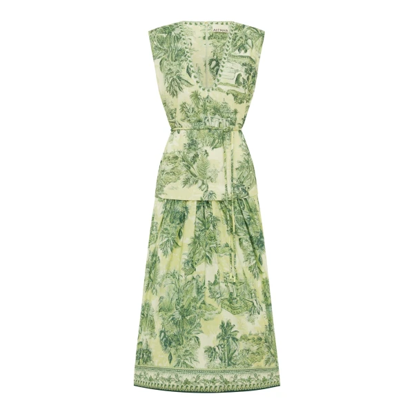 Alemais Sara Midi Dress  Sustainable Dresses with Alemais print - Coveti Australian Designer