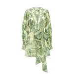 Alemais Sara Mini Dress  Sustainable Dresses with Alemais print - Coveti Australian Designer
