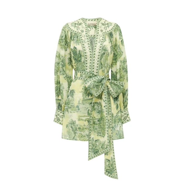 Alemais Sara Mini Dress  Sustainable Dresses with Alemais print - Coveti Australian Designer