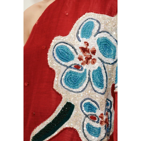 Alemais Scarlet Embellished Gown