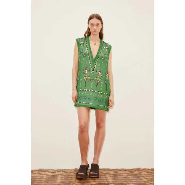 Alemais Sun Dancer Mini Dress  Sustainable Dresses with Alemais print - Coveti Australian Designer