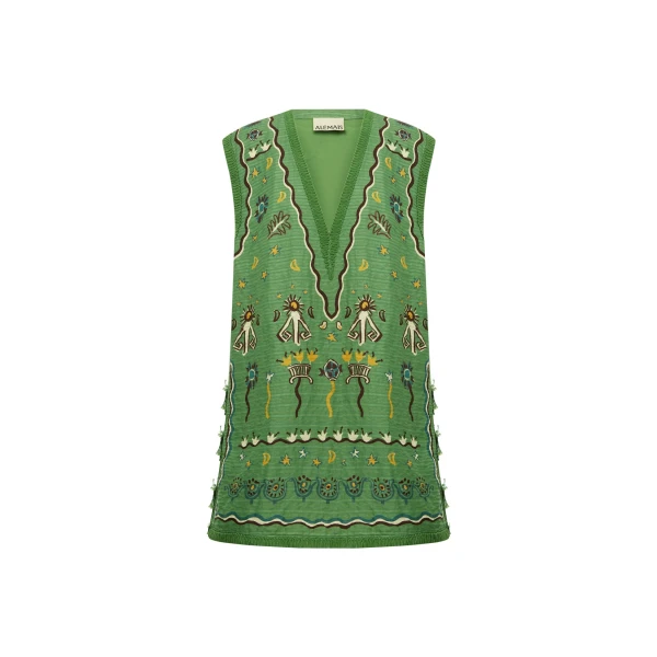 Alemais Sun Dancer Mini Dress  Sustainable Dresses with Alemais print - Coveti Australian Designer